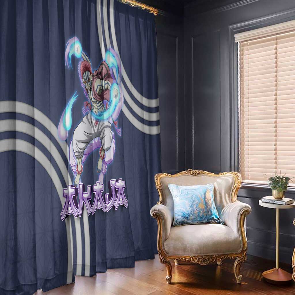 Akaza Demon Slayer Window Curtain Mystic Aura Anime Ring Style