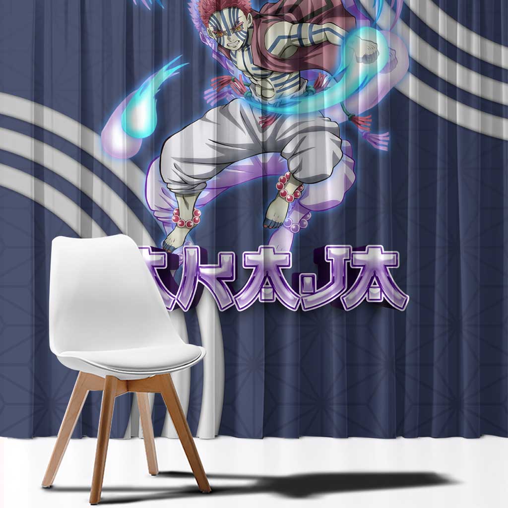 Akaza Demon Slayer Window Curtain Mystic Aura Anime Ring Style