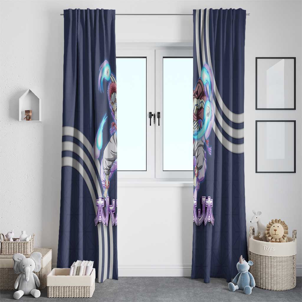 Akaza Demon Slayer Window Curtain Mystic Aura Anime Ring Style