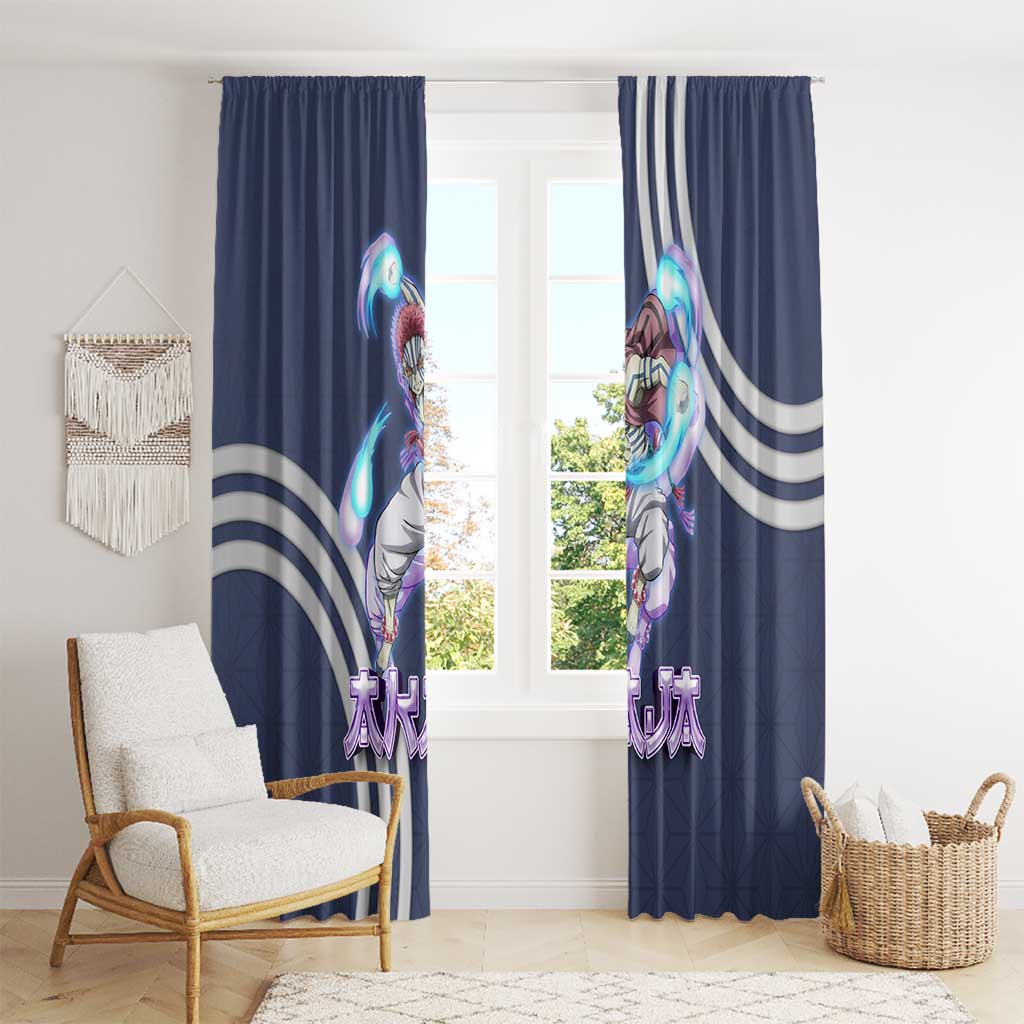 Akaza Demon Slayer Window Curtain Mystic Aura Anime Ring Style