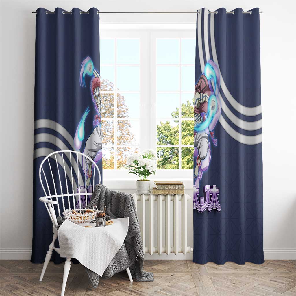 Akaza Demon Slayer Window Curtain Mystic Aura Anime Ring Style