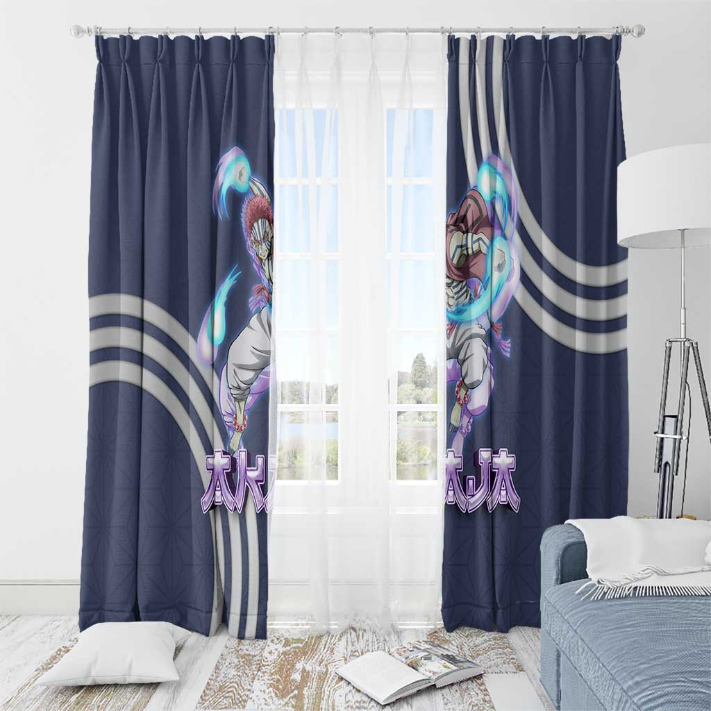 Akaza Demon Slayer Window Curtain Mystic Aura Anime Ring Style