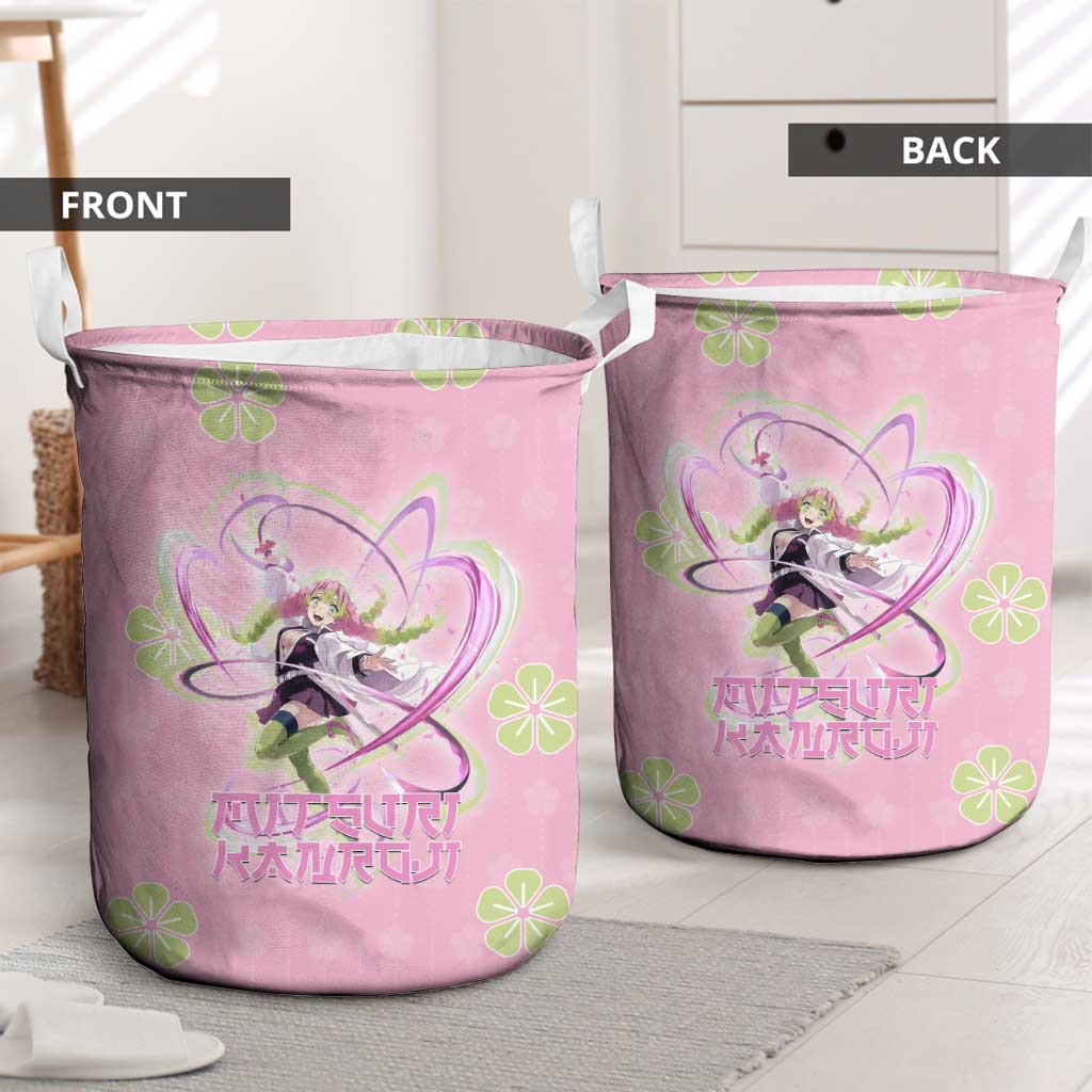 Kanroji Mitsuri Demon Slayer Laundry Basket Pastel Blossom Anime Lovecore Style