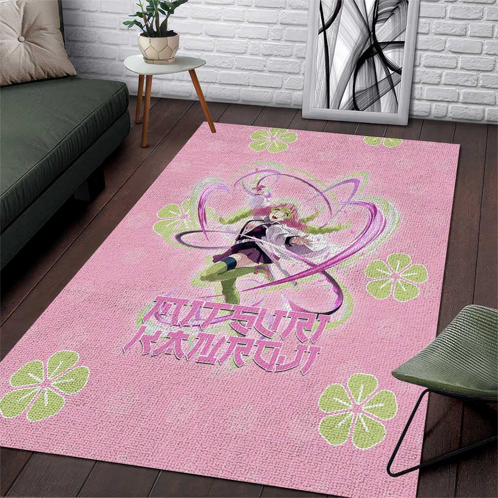 Kanroji Mitsuri Demon Slayer Area Rug Pastel Blossom Anime Lovecore Style