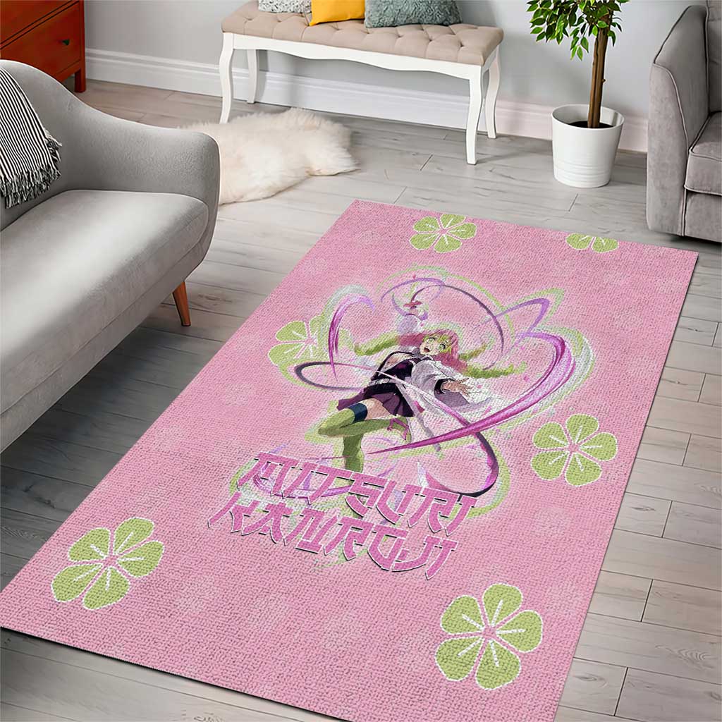 Kanroji Mitsuri Demon Slayer Area Rug Pastel Blossom Anime Lovecore Style