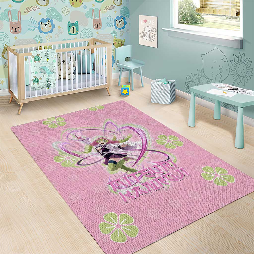 Kanroji Mitsuri Demon Slayer Area Rug Pastel Blossom Anime Lovecore Style
