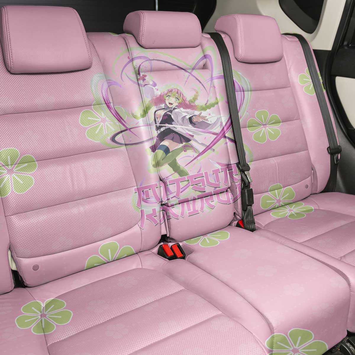 Kanroji Mitsuri Demon Slayer Back Car Seat Cover Pastel Blossom Anime Lovecore Style