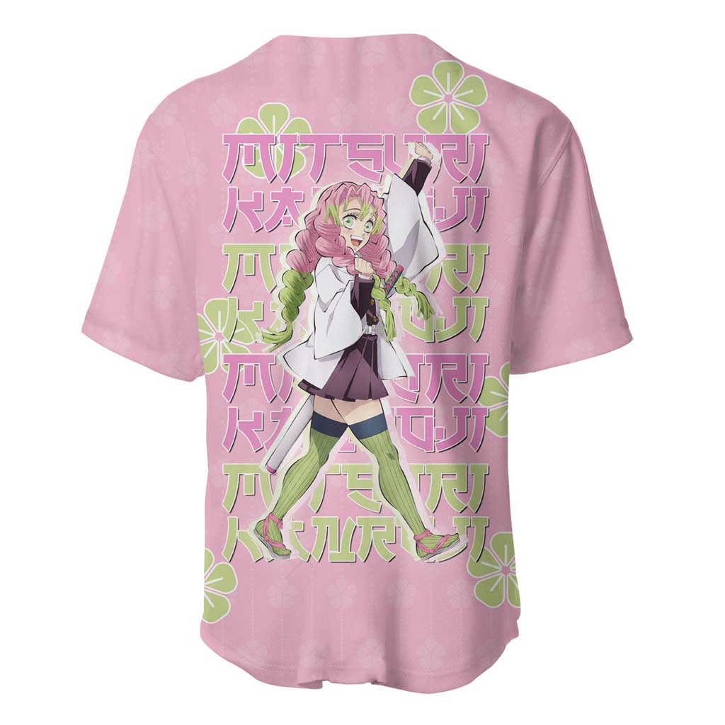 Kanroji Mitsuri Demon Slayer Baseball Jersey Pastel Blossom Anime Lovecore Style