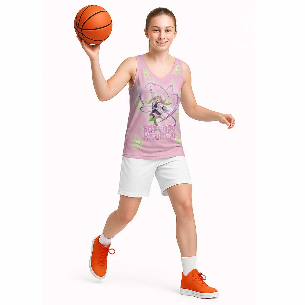 Kanroji Mitsuri Demon Slayer Basketball Jersey Pastel Blossom Anime Lovecore Style