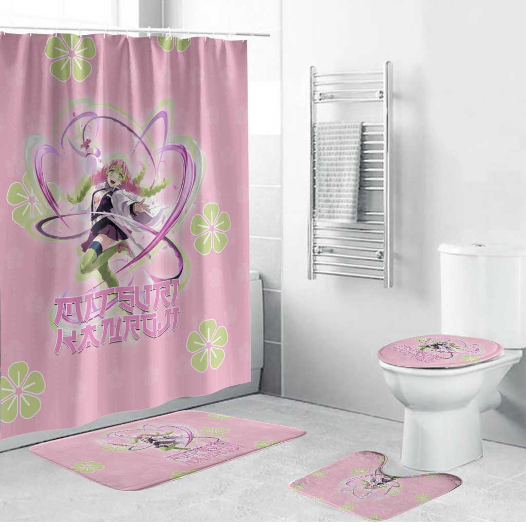 Kanroji Mitsuri Demon Slayer Bathroom Set Pastel Blossom Anime Lovecore Style