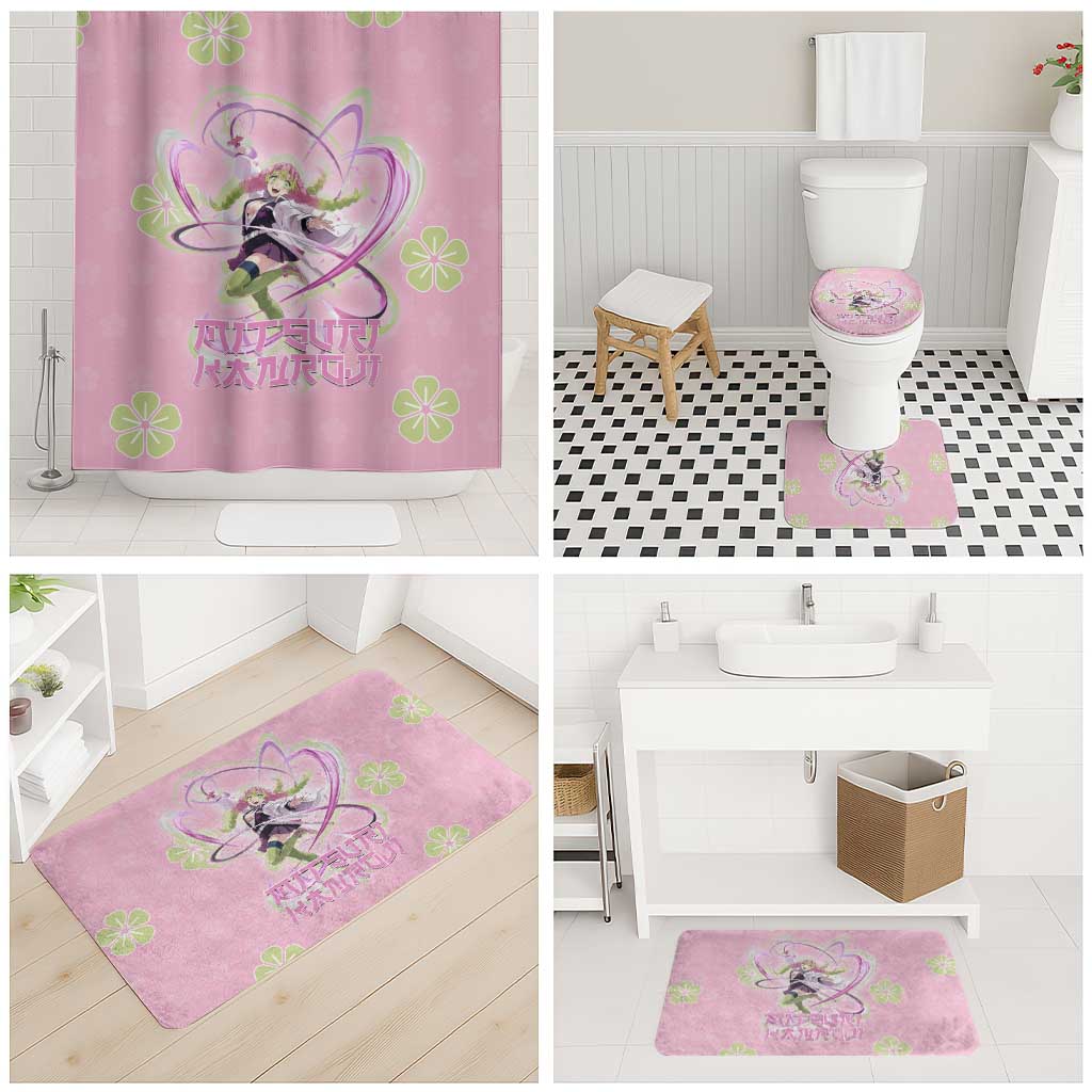 Kanroji Mitsuri Demon Slayer Bathroom Set Pastel Blossom Anime Lovecore Style