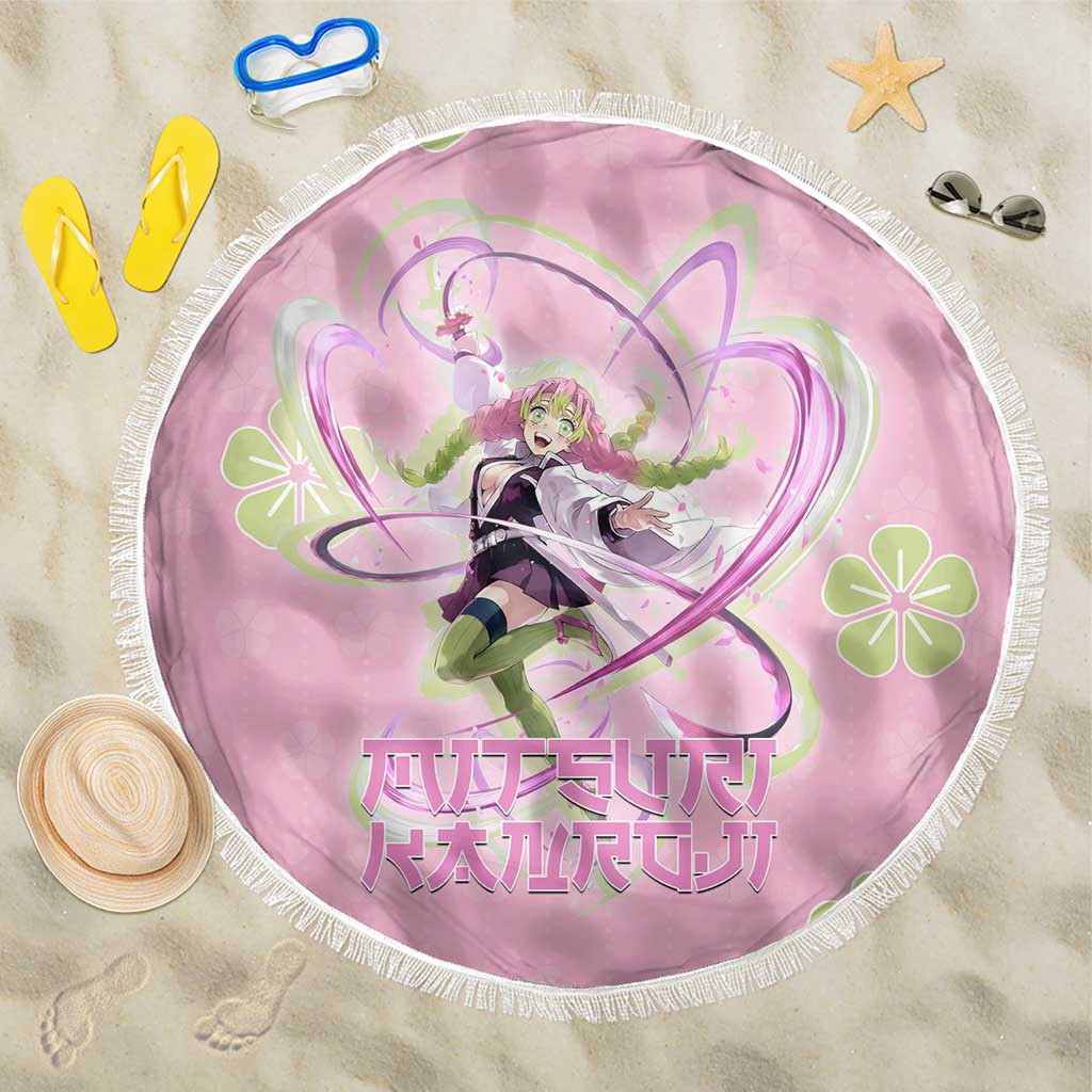 Kanroji Mitsuri Demon Slayer Beach Blanket Pastel Blossom Anime Lovecore Style