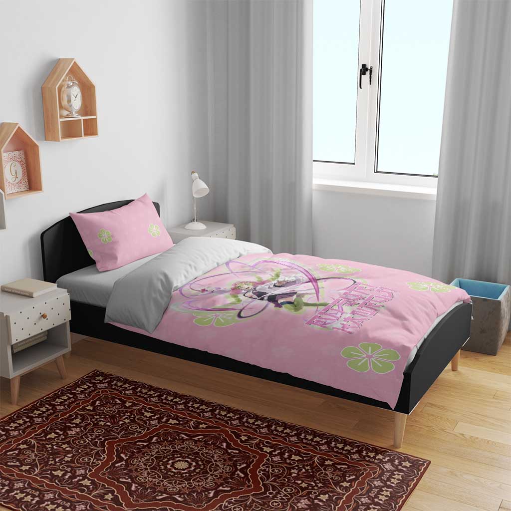 Kanroji Mitsuri Demon Slayer Bedding Set Pastel Blossom Anime Lovecore Style