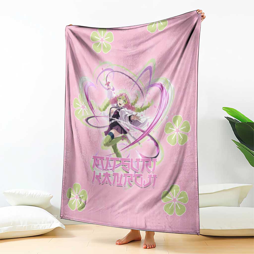 Kanroji Mitsuri Demon Slayer Blanket Pastel Blossom Anime Lovecore Style