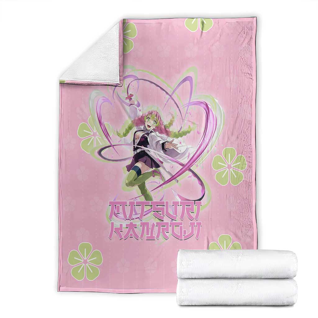 Kanroji Mitsuri Demon Slayer Blanket Pastel Blossom Anime Lovecore Style