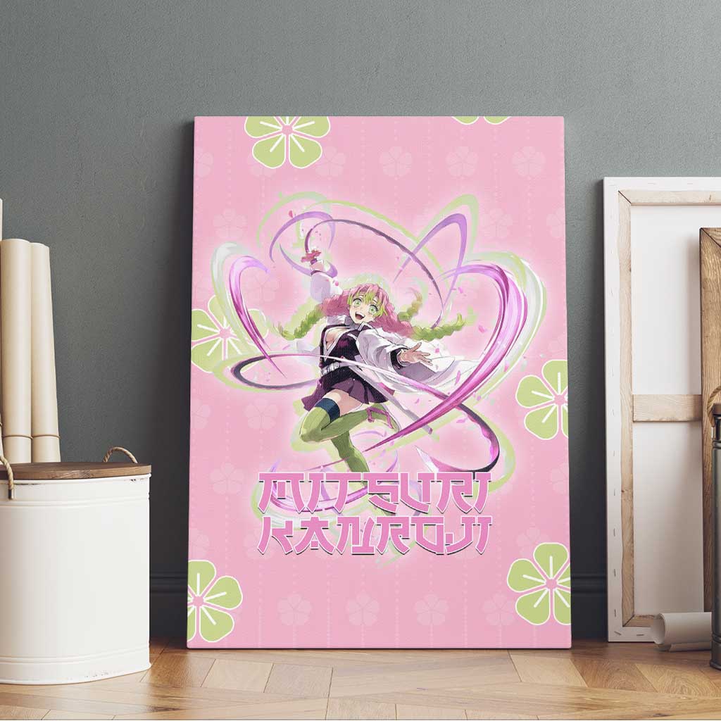 Kanroji Mitsuri Demon Slayer Canvas Wall Art Pastel Blossom Anime Lovecore Style