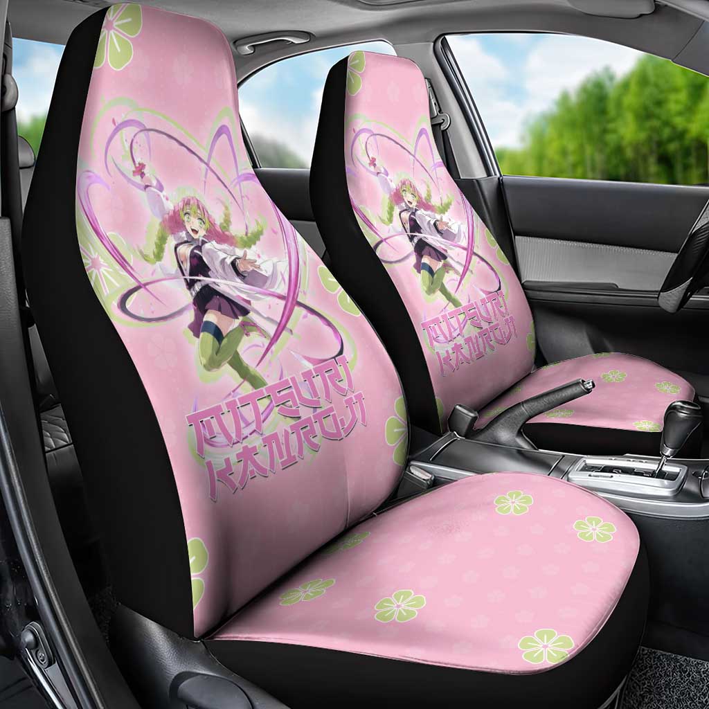 Kanroji Mitsuri Demon Slayer Car Seat Cover Pastel Blossom Anime Lovecore Style