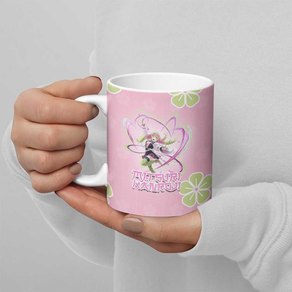 Kanroji Mitsuri Demon Slayer Ceramic Mug Pastel Blossom Anime Lovecore Style