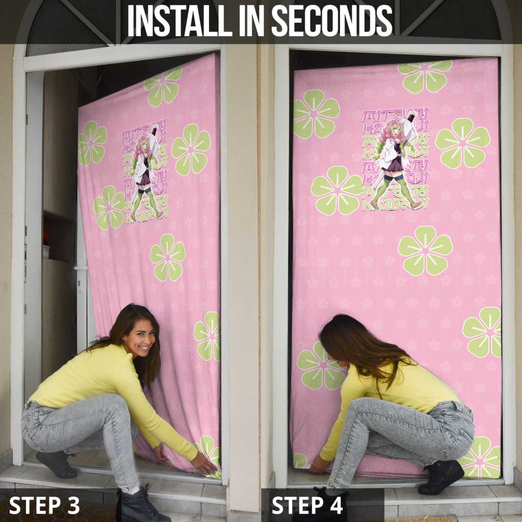 Kanroji Mitsuri Demon Slayer Door Cover Pastel Blossom Anime Lovecore Style