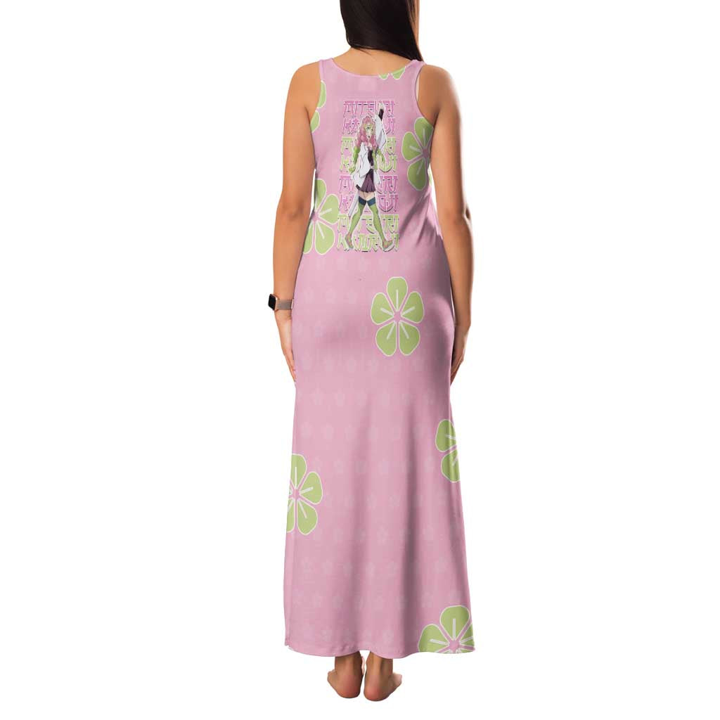 Kanroji Mitsuri Demon Slayer Family Matching Tank Maxi Dress and Hawaiian Shirt Pastel Blossom Anime Lovecore Style