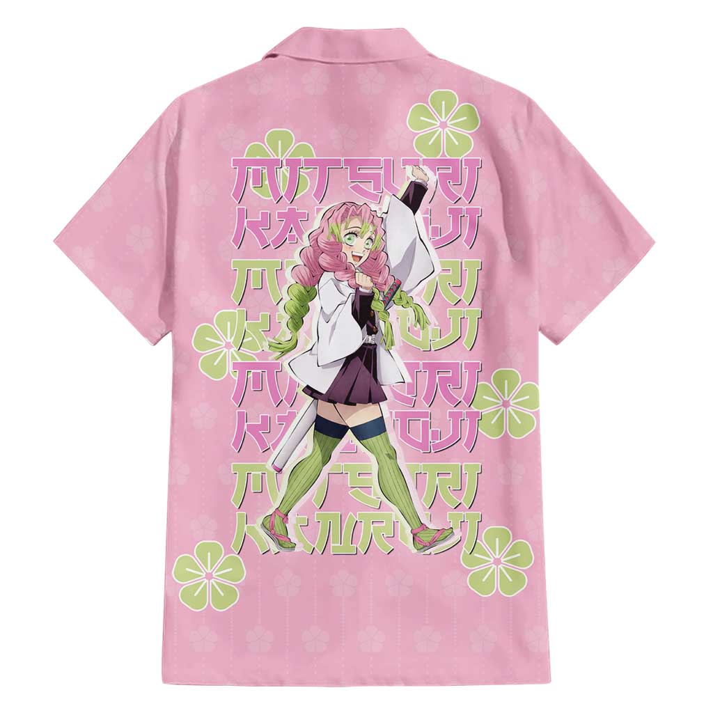 Kanroji Mitsuri Demon Slayer Hawaiian Shirt Pastel Blossom Anime Lovecore Style