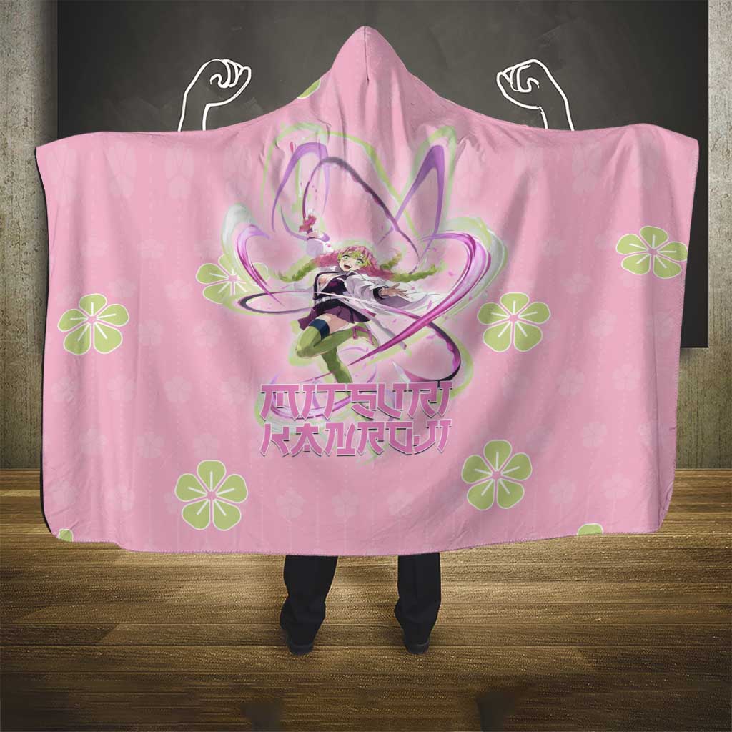 Kanroji Mitsuri Demon Slayer Hooded Blanket Pastel Blossom Anime Lovecore Style