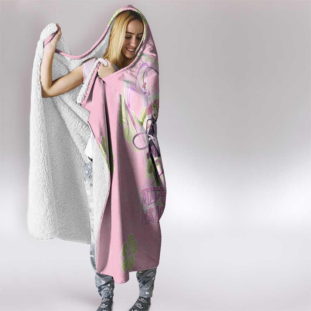 Kanroji Mitsuri Demon Slayer Hooded Blanket Pastel Blossom Anime Lovecore Style
