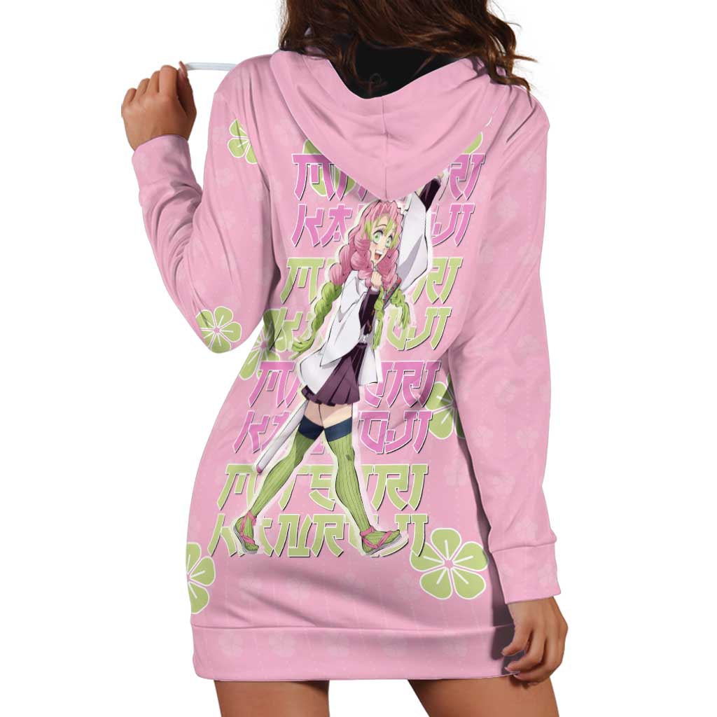 Kanroji Mitsuri Demon Slayer Hoodie Dress Pastel Blossom Anime Lovecore Style