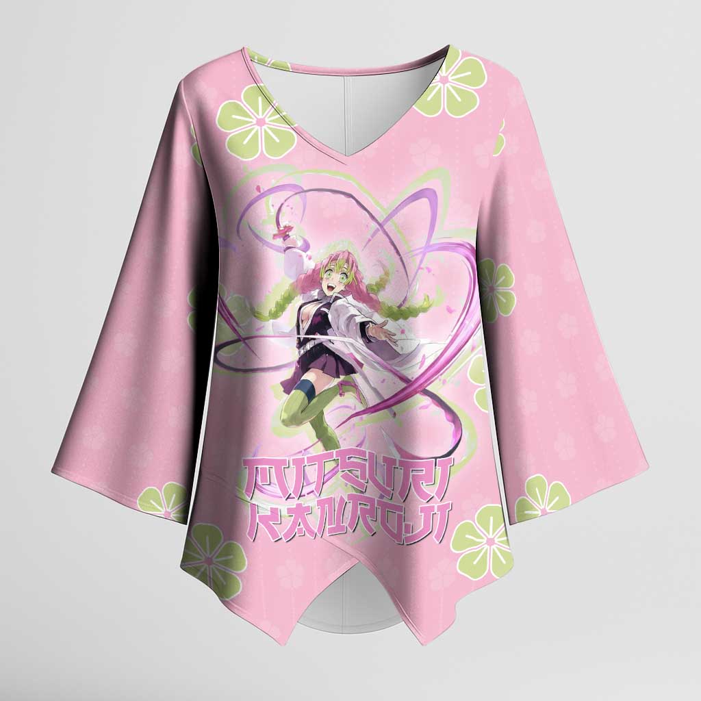 Kanroji Mitsuri Demon Slayer Kimono Sleeve Blouse Pastel Blossom Anime Lovecore Style