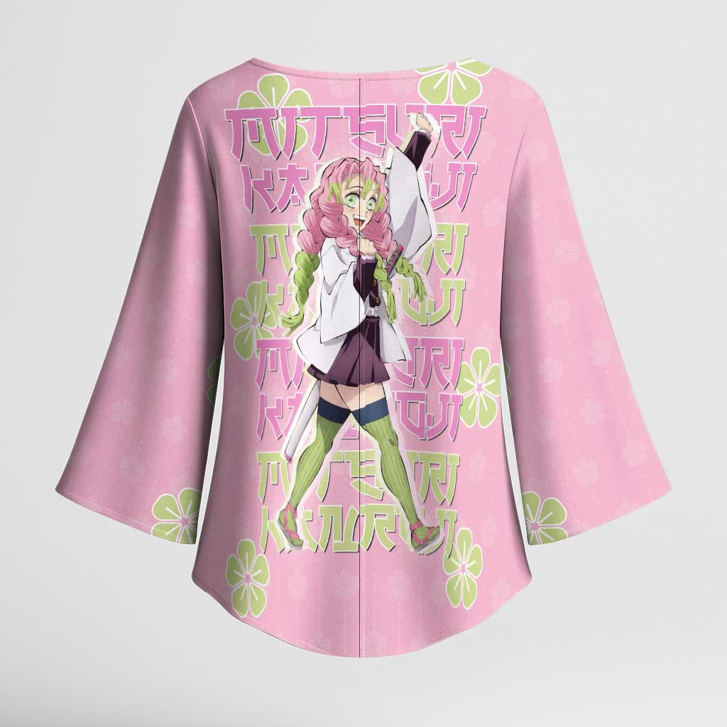Kanroji Mitsuri Demon Slayer Kimono Sleeve Blouse Pastel Blossom Anime Lovecore Style