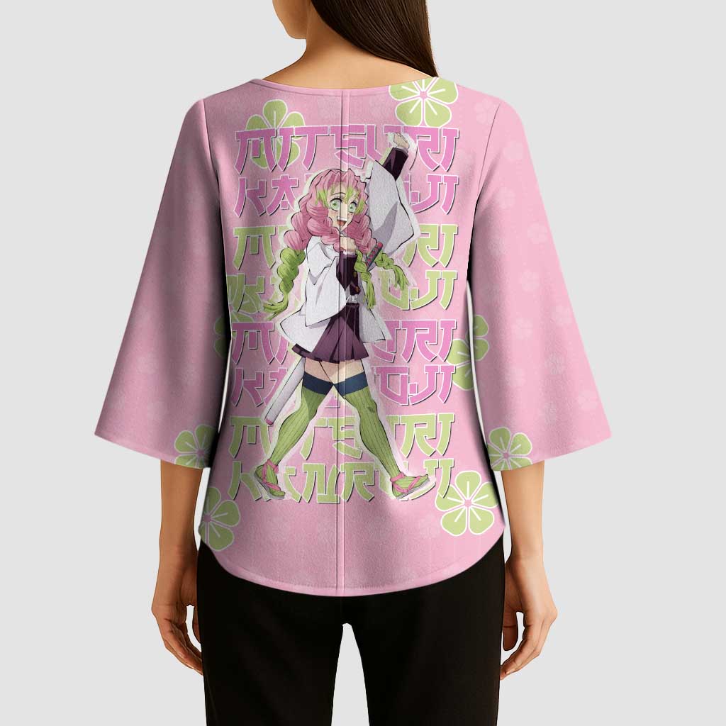 Kanroji Mitsuri Demon Slayer Kimono Sleeve Blouse Pastel Blossom Anime Lovecore Style