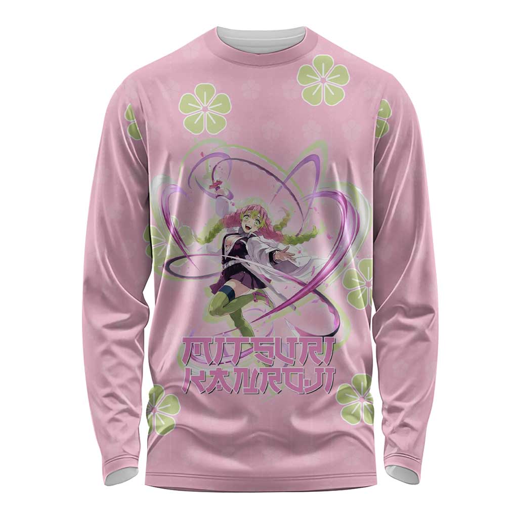 Kanroji Mitsuri Demon Slayer Long Sleeve Shirt Pastel Blossom Anime Lovecore Style