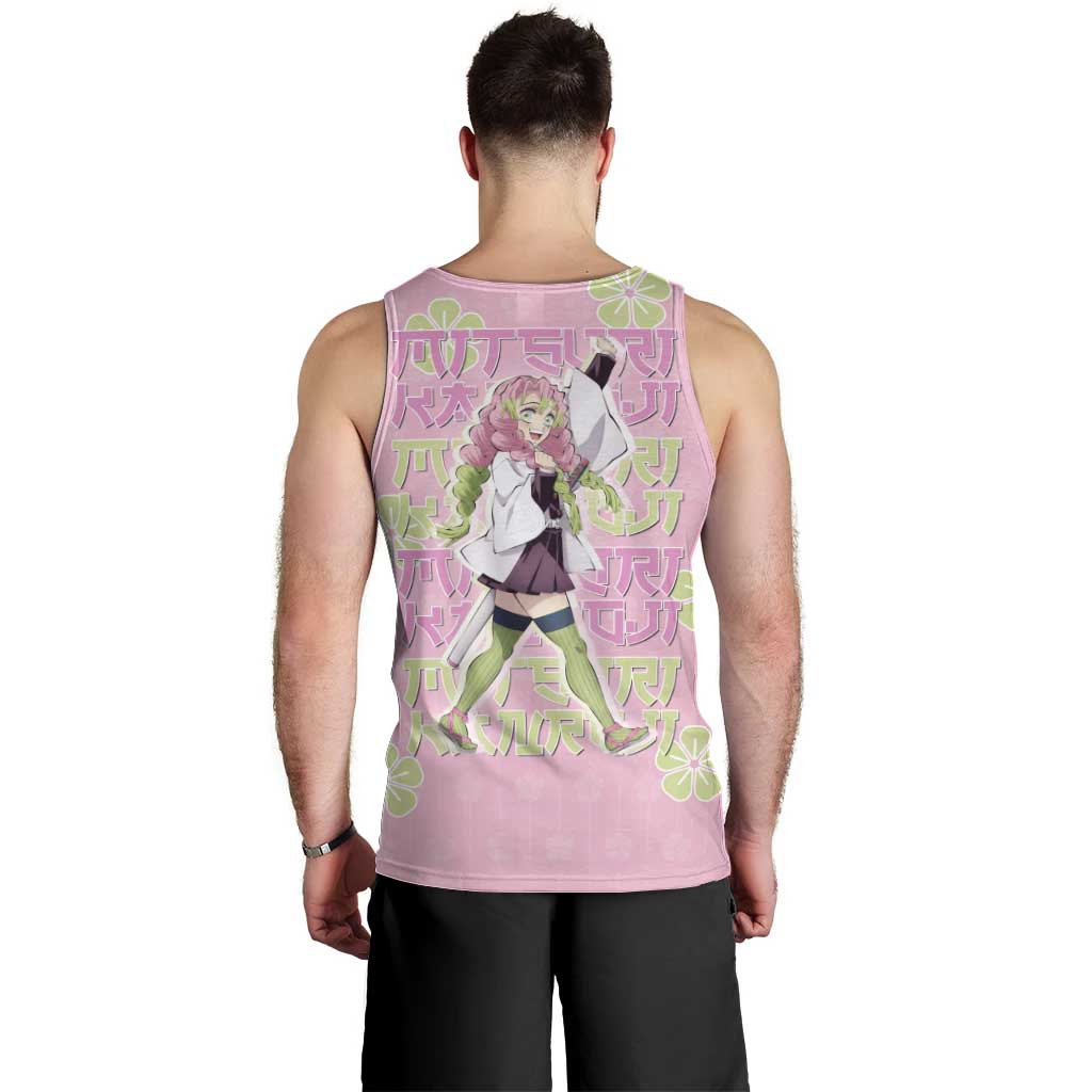 Kanroji Mitsuri Demon Slayer Men Tank Top Pastel Blossom Anime Lovecore Style