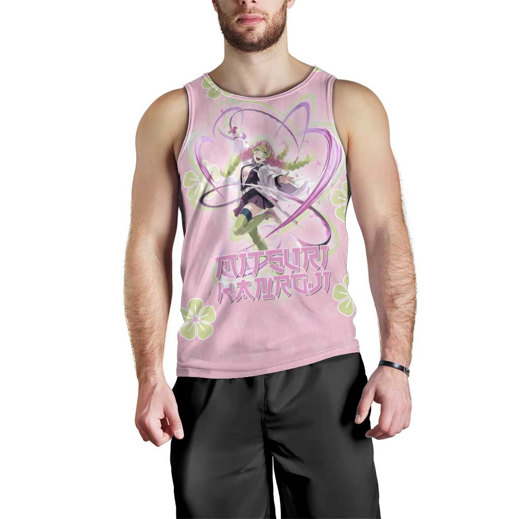Kanroji Mitsuri Demon Slayer Men Tank Top Pastel Blossom Anime Lovecore Style