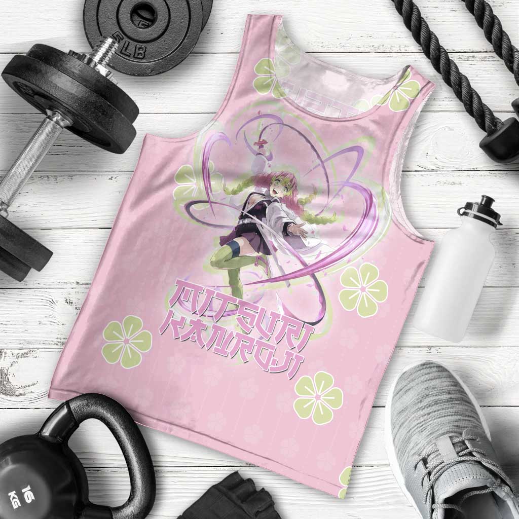 Kanroji Mitsuri Demon Slayer Men Tank Top Pastel Blossom Anime Lovecore Style