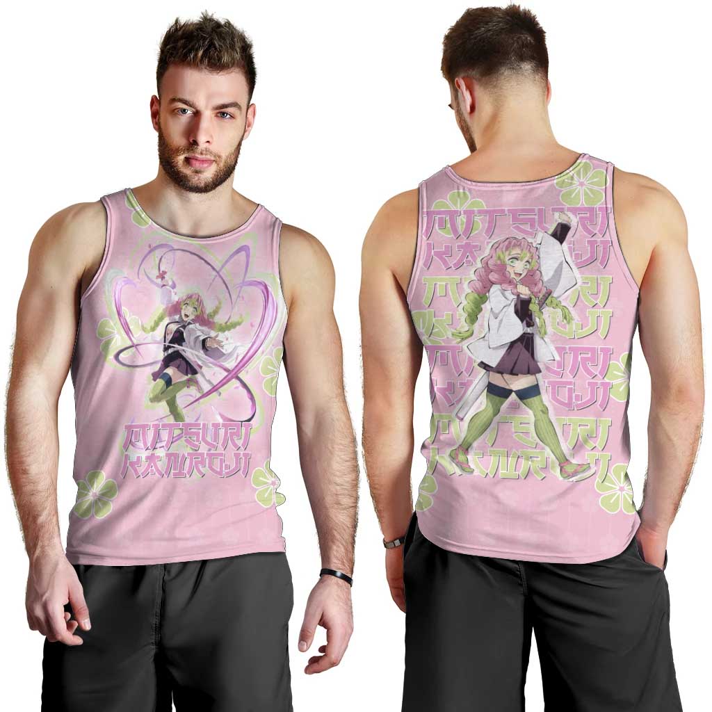 Kanroji Mitsuri Demon Slayer Men Tank Top Pastel Blossom Anime Lovecore Style