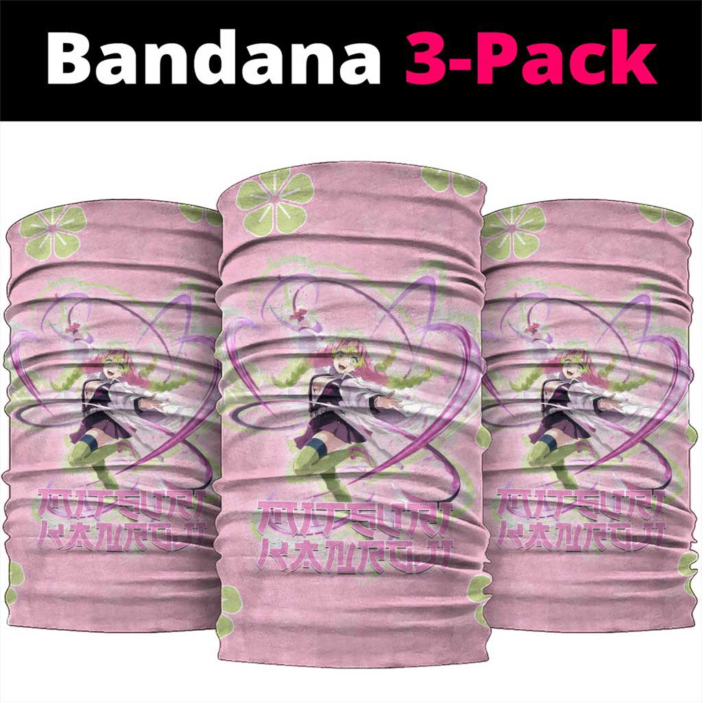Kanroji Mitsuri Demon Slayer Neck Gaiter Pastel Blossom Anime Lovecore Style