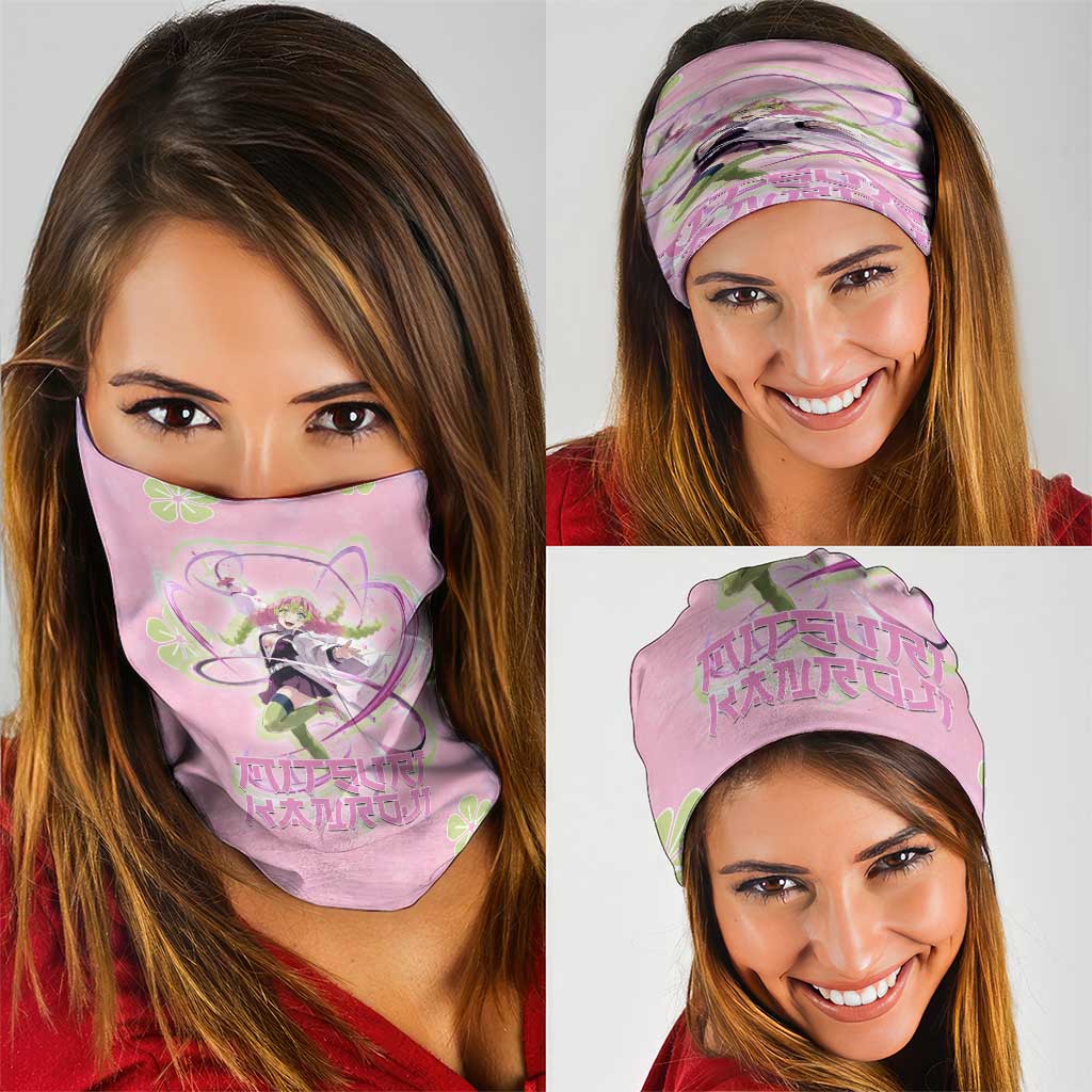 Kanroji Mitsuri Demon Slayer Neck Gaiter Pastel Blossom Anime Lovecore Style