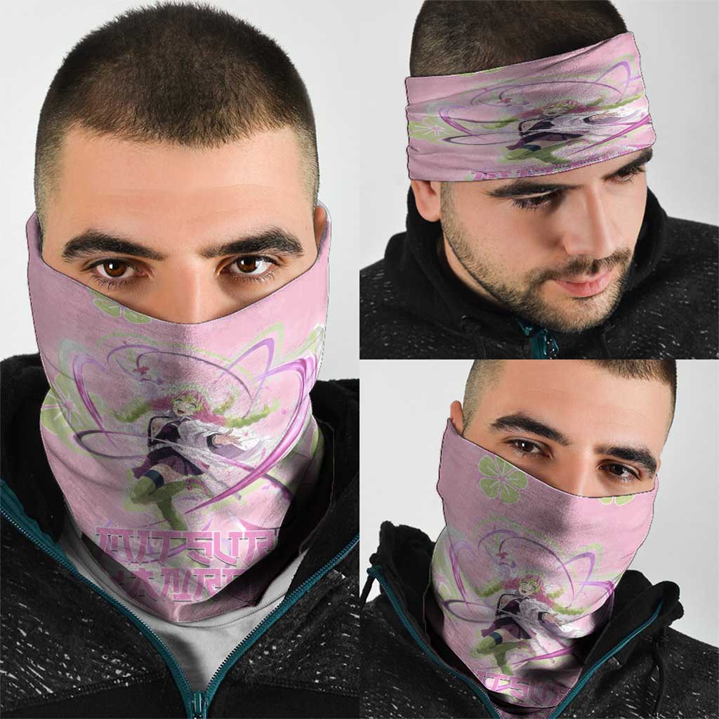 Kanroji Mitsuri Demon Slayer Neck Gaiter Pastel Blossom Anime Lovecore Style