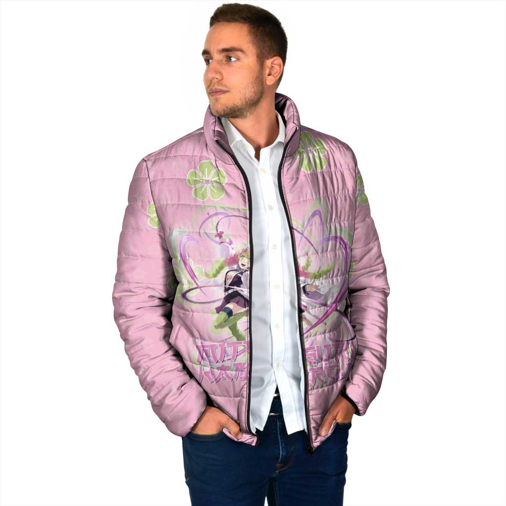 Kanroji Mitsuri Demon Slayer Padded Jacket Pastel Blossom Anime Lovecore Style