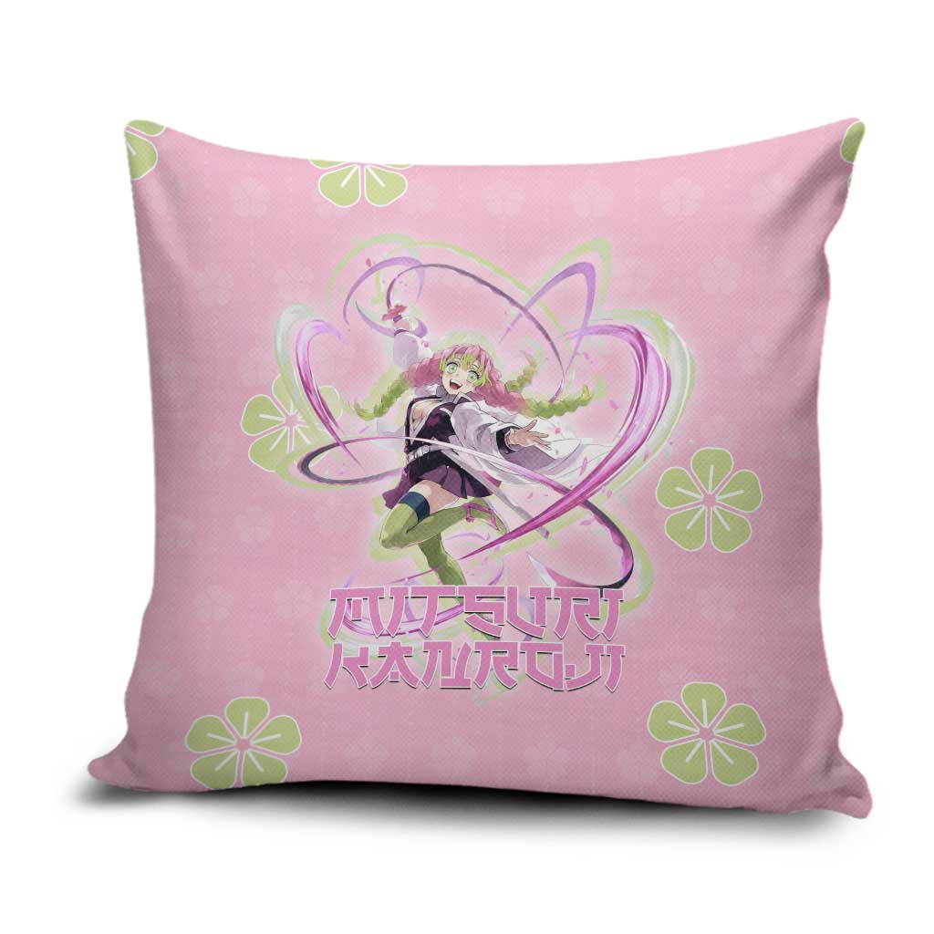 Kanroji Mitsuri Demon Slayer Pillow Cover Pastel Blossom Anime Lovecore Style