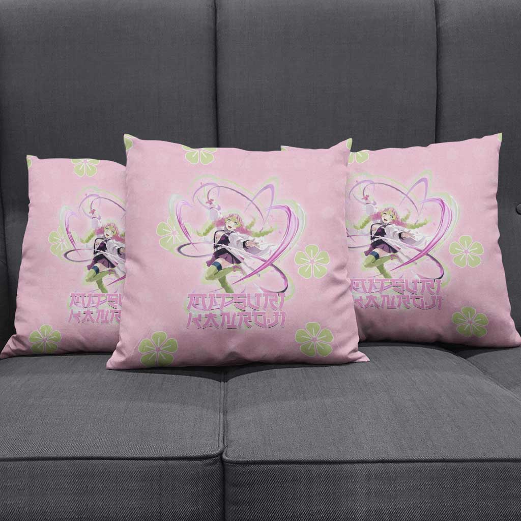 Kanroji Mitsuri Demon Slayer Pillow Cover Pastel Blossom Anime Lovecore Style