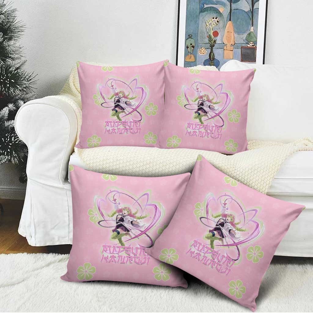 Kanroji Mitsuri Demon Slayer Pillow Cover Pastel Blossom Anime Lovecore Style