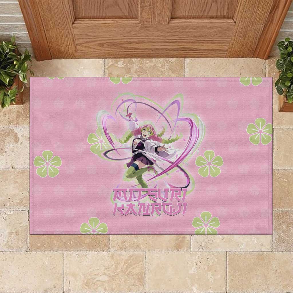 Kanroji Mitsuri Demon Slayer Rubber Doormat Pastel Blossom Anime Lovecore Style