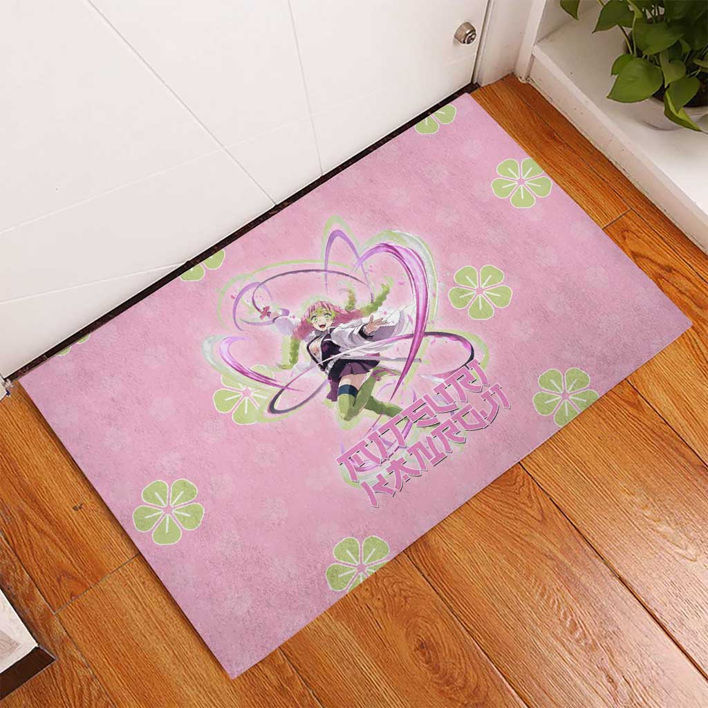 Kanroji Mitsuri Demon Slayer Rubber Doormat Pastel Blossom Anime Lovecore Style
