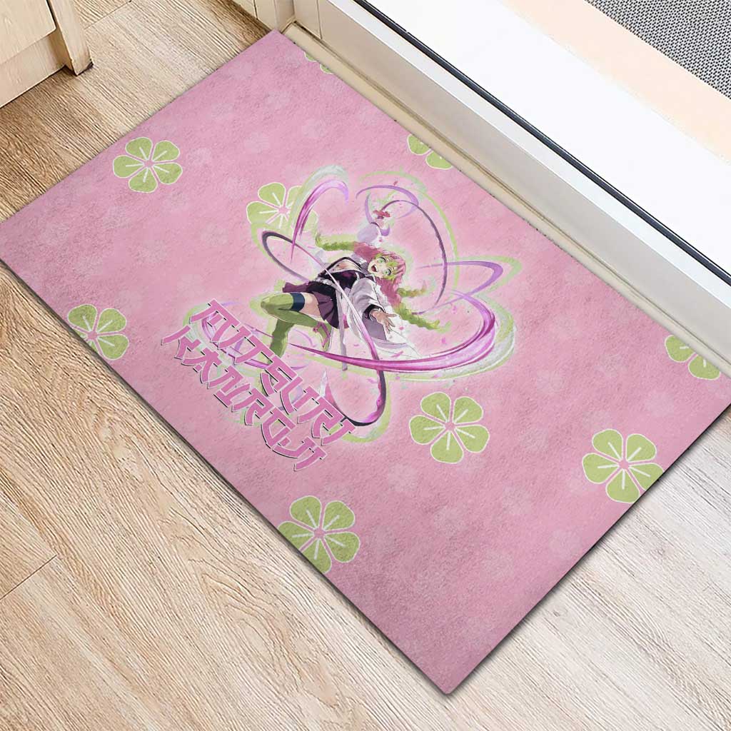 Kanroji Mitsuri Demon Slayer Rubber Doormat Pastel Blossom Anime Lovecore Style