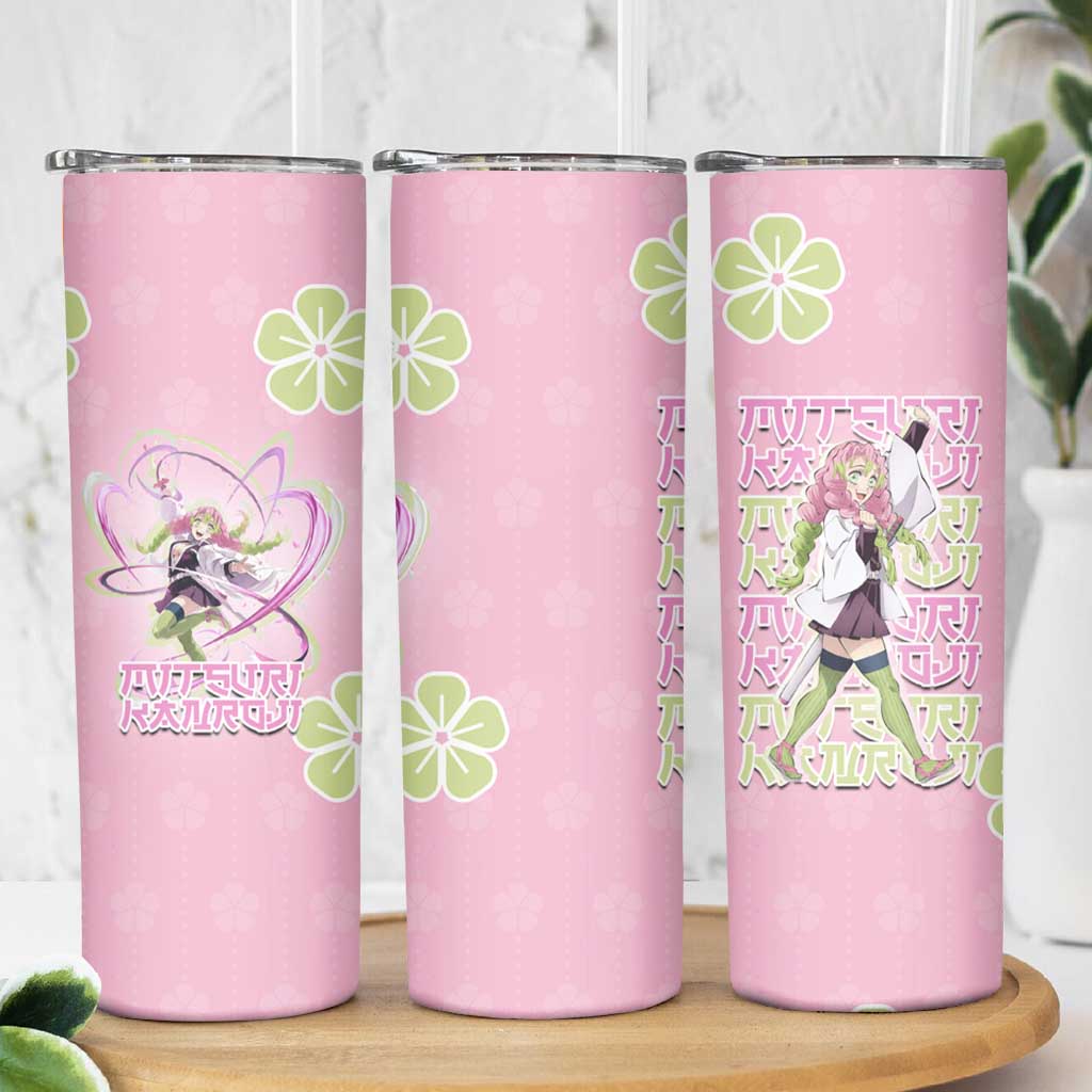 Kanroji Mitsuri Demon Slayer Skinny Tumbler Pastel Blossom Anime Lovecore Style