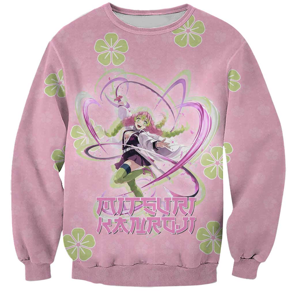 Kanroji Mitsuri Demon Slayer Sweatshirt Pastel Blossom Anime Lovecore Style