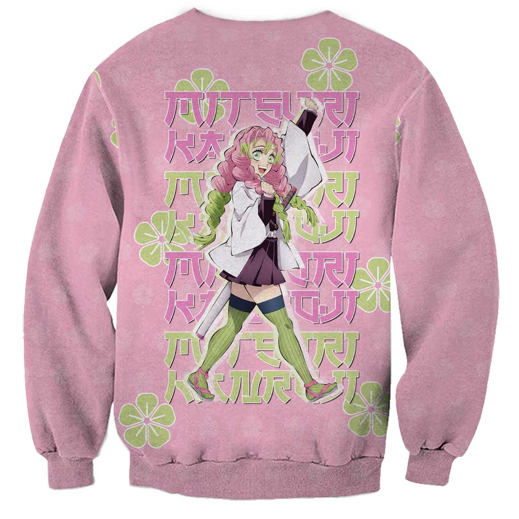 Kanroji Mitsuri Demon Slayer Sweatshirt Pastel Blossom Anime Lovecore Style