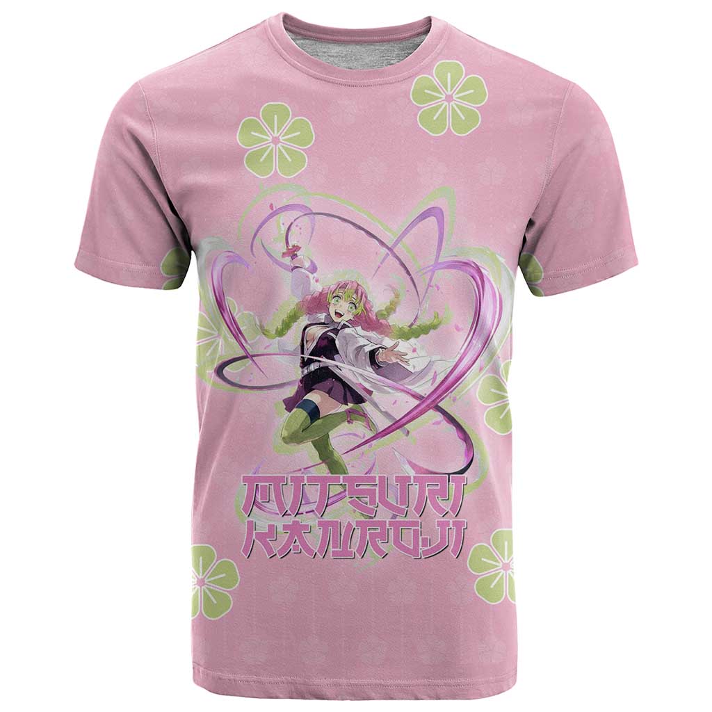 Kanroji Mitsuri Demon Slayer T Shirt Pastel Blossom Anime Lovecore Style